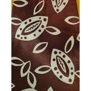 1940s 1950s VINTAGE TIE ~McCURRACH BROWN WHITE ~ BOLD SPACE AGE ROCKABILLY ~ 47"